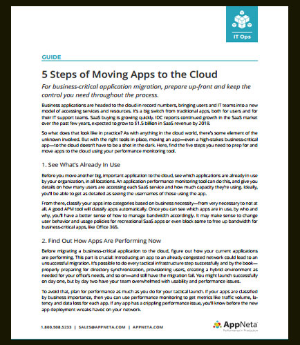 5 Steps of Moving Apps to the Cloud